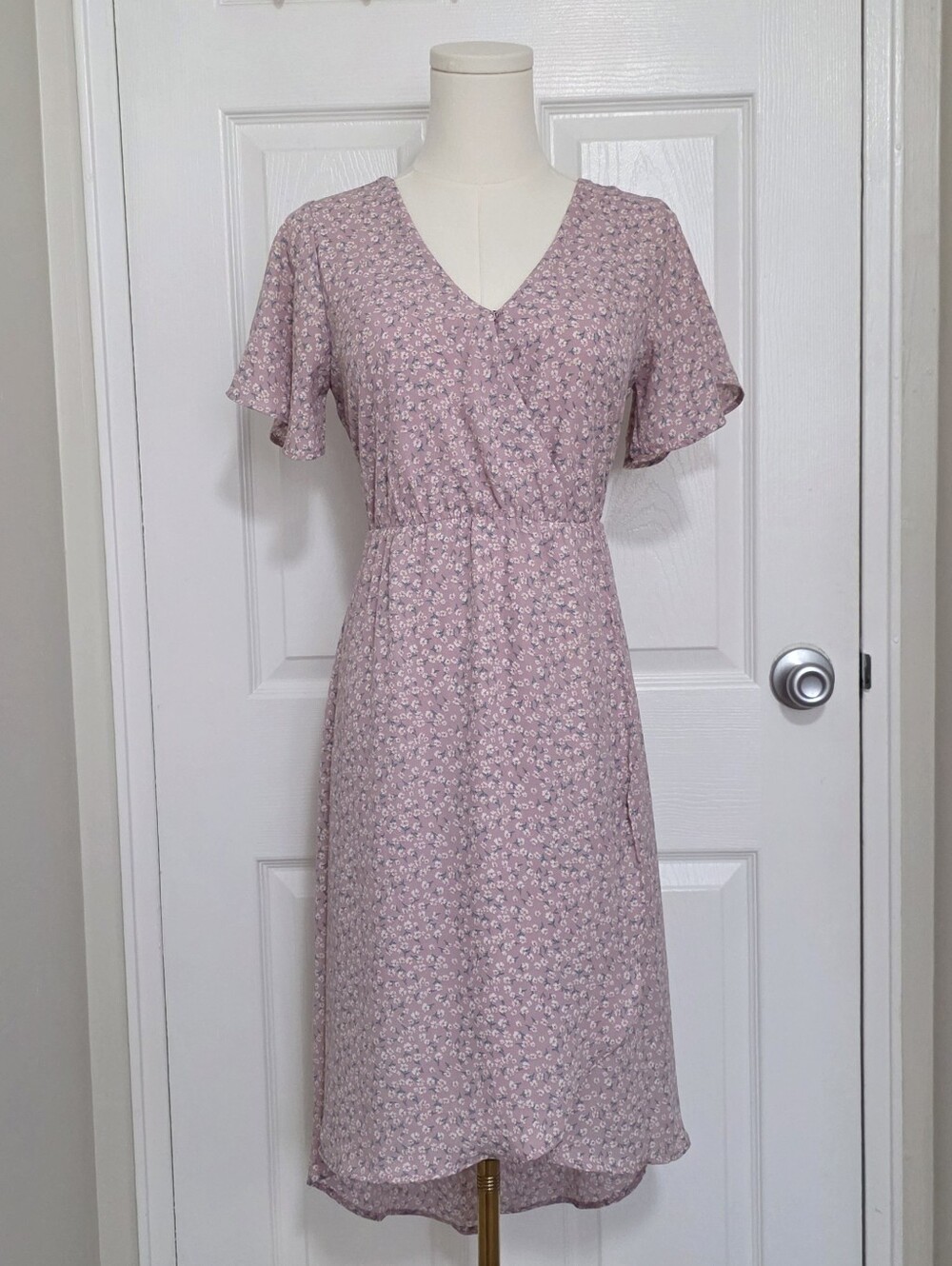 ♡ Purple Floral High-Low Dress ♡